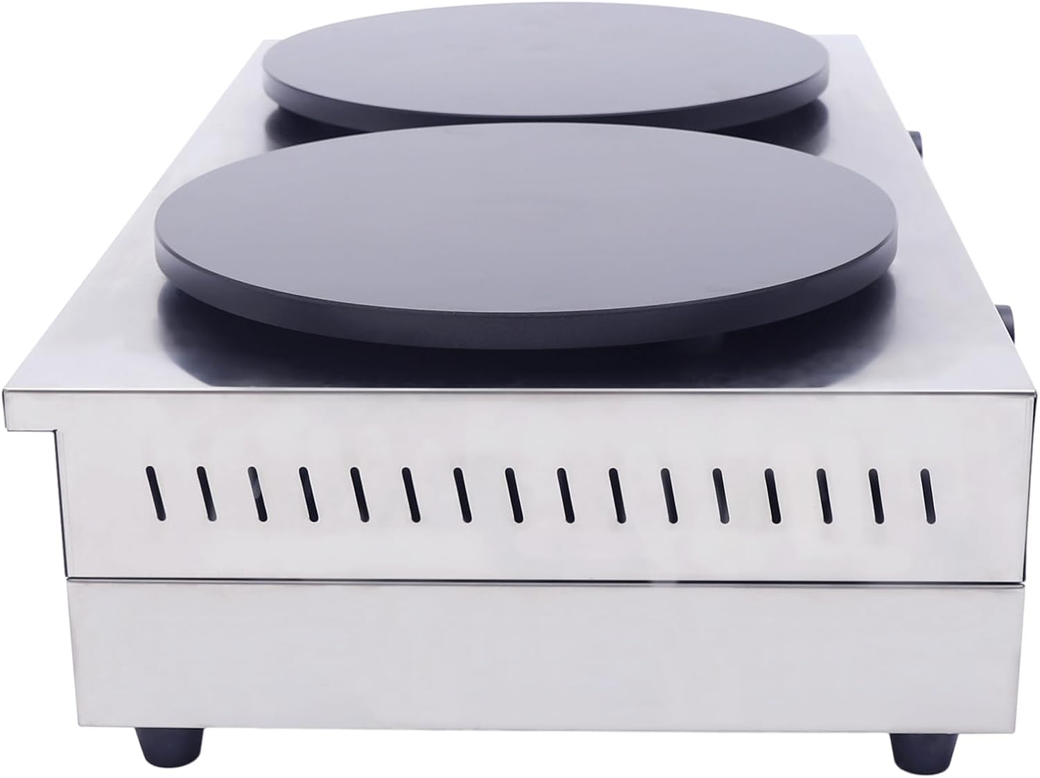 16 '' Fabricante eléctrico del crepé, 2 en 1 Placa Caliente de la Plancha y del panqueque, Control de Calor Ajustable, máquina de Desayuno Comercial del Acero Inoxidable para la Cocina casera