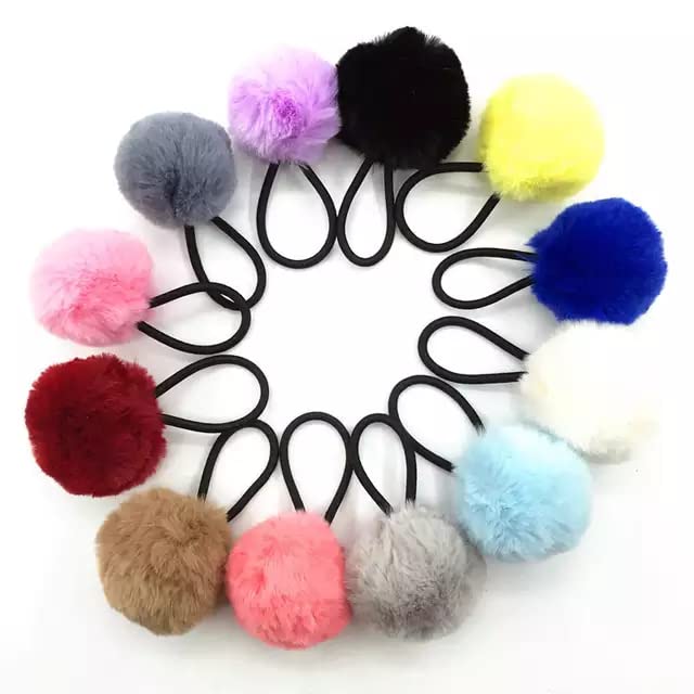 La Belleza Pom Pom Fluffy Ball | Scrunchies |Faux Fur | Hair ties | Elastic Hair rubber Band Head Band Soft Plush Fluffy for Baby Kids Girls & Women Korean Fur Hair Ties (Pack of 12) (B0BJ7PF3RL) Amazon Price History, Amazon Price Tracker