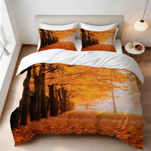 Housse Couette Imprimée 3D forêt d'érables en microfibre douce anti-plis - 2