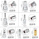 18pcs 1/4" BSP Air Line Euro Hose Fittings Connector Air Line Hose Fittings Couplings Connector Male Female Quick Coupling Release Set - Image 2