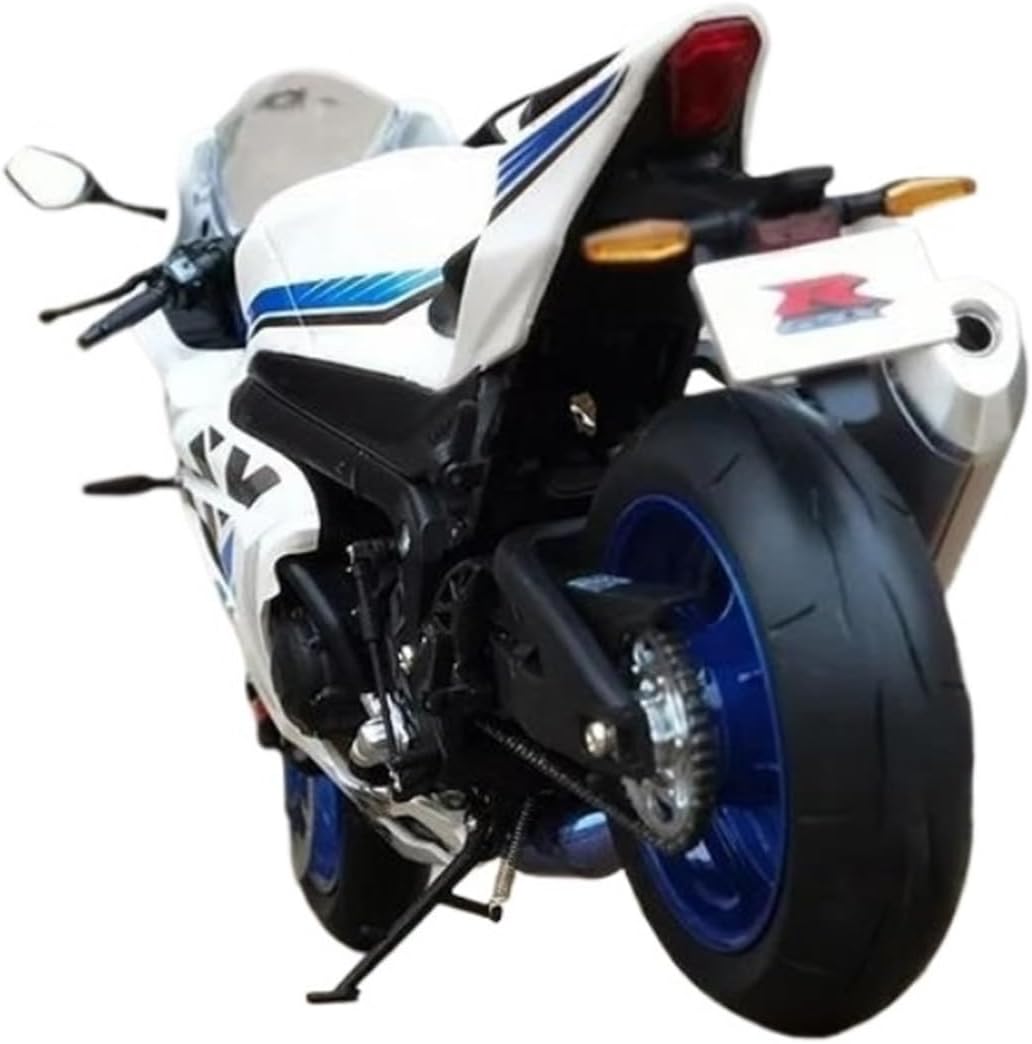 Scale Model 1:12 Scale for Suzuki GSX-R1000 Motorcycle Model Kit White Static Collection Ornaments Collectible Ornaments