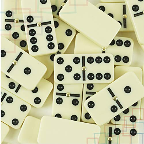 image for ERLLE Dominos Set Game. Premium Classic 28 Pieces Double Six Domino. D