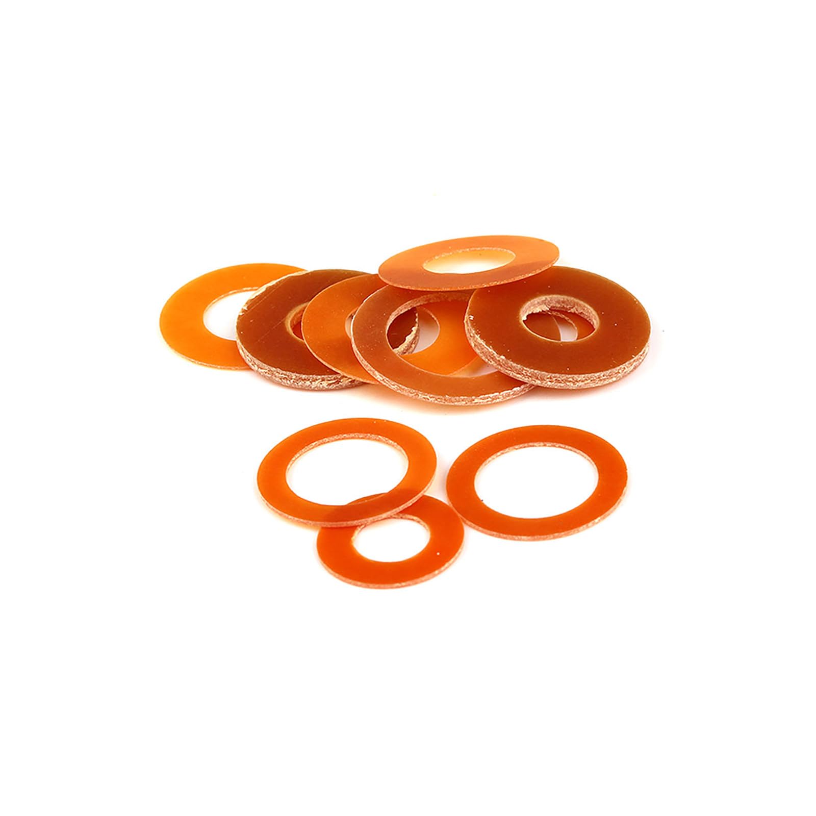 Arandelas de goma de nylon, arandelas planas Arandela plana circular de baquelita resistente a altas temperaturas, junta/arandela aislante M2-M12(200pcs 6x10x1)