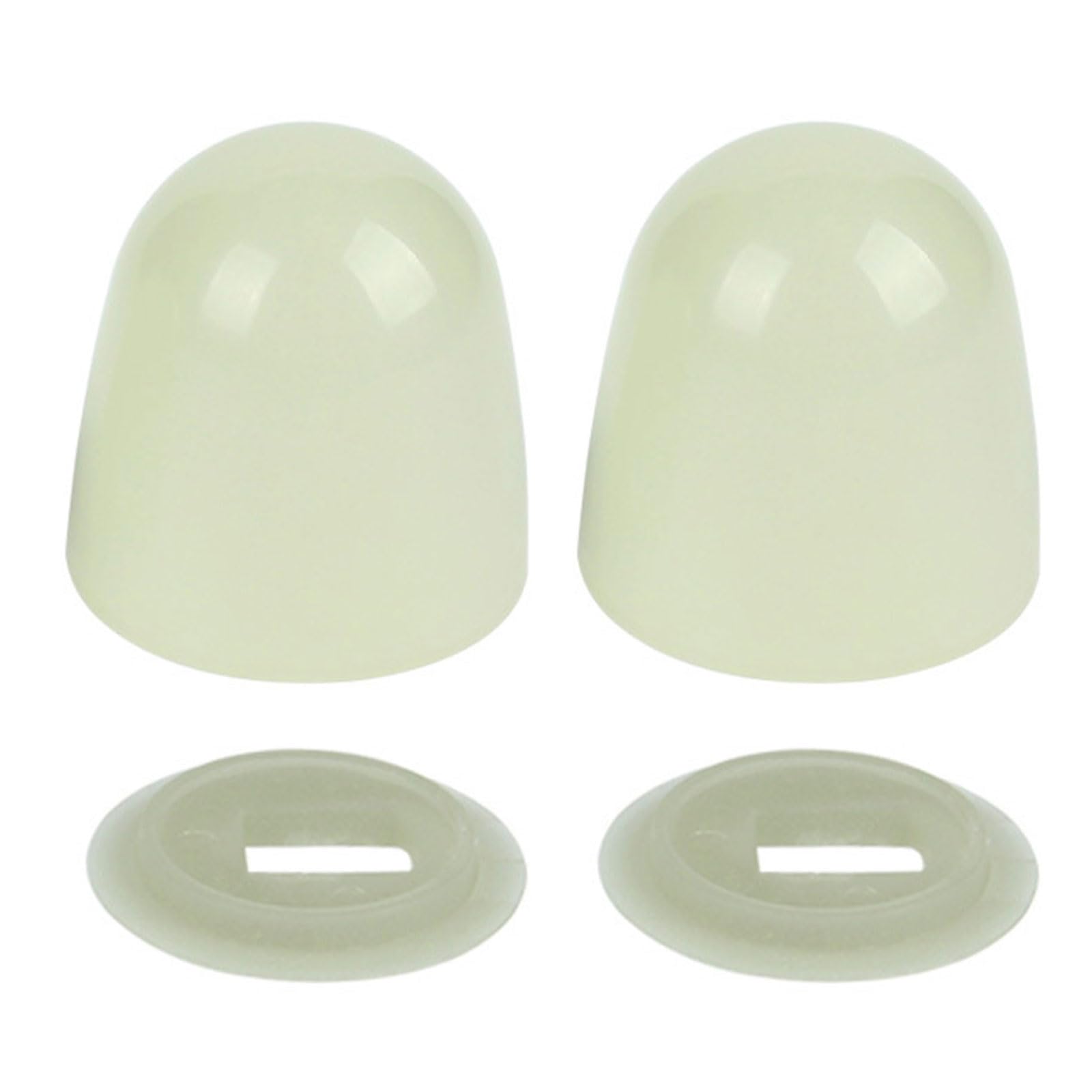 Round Plastics Glowing Push-in Toilet Bolt Covers Decorative Screw Hiders for Toilet Bowl Base Clean Floor Bolt Covers