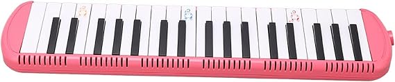 37 Key Melodica Instrument, Air Piano Keyboard with Carrying Bag and Mouthpieces for Beginners Melodica Lovers (Pink)