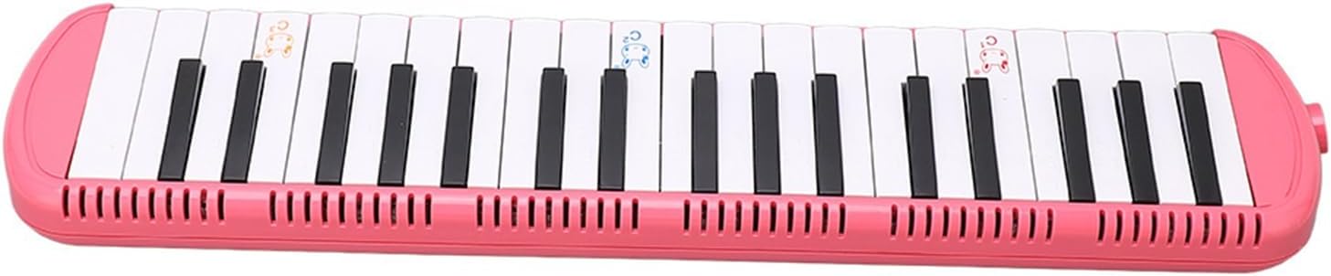 37 Key Melodica Instrument, Air Piano Keyboard with Carrying Bag and Mouthpieces for Beginners Melodica Lovers (Pink)