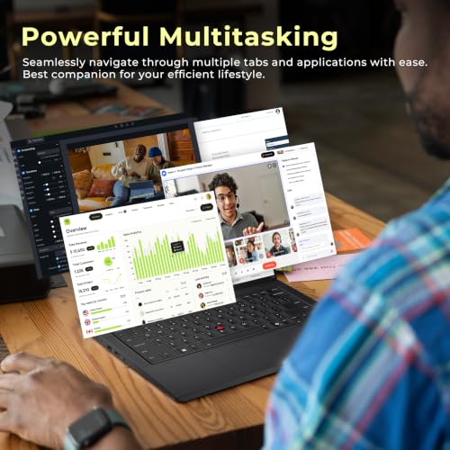 Image of Lenovo ThinkPad T14 G5 14 inch WUXGA Laptop, Intel Ultra 7 165U, 32GB DDR5 RAM, 3TB Storage(2TB SSD+1TB Docking Station Set), Intel Graphics, Backlit Keyboard, Fingerprint, Wi-Fi 6E, Win 11 Pro, Black