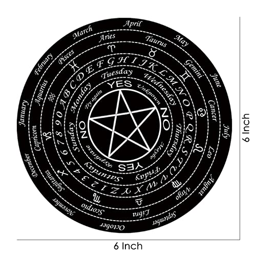 Image of Vastu Star Dowsing Board | 6inch | Metaphysical Message Board for Witchcraft with Brass (Pendulum Assorted) Acrylic Divination.