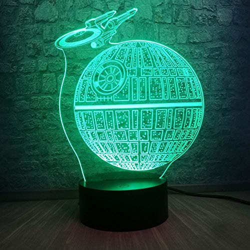 3D Veilleuse Star Wars Lampe Étoile De La Mort Lustre 3D Led Coloré Led Lampe De Table Enfant Nuit Lumière Chambre Décor À La Maison Enfant Cadeaux