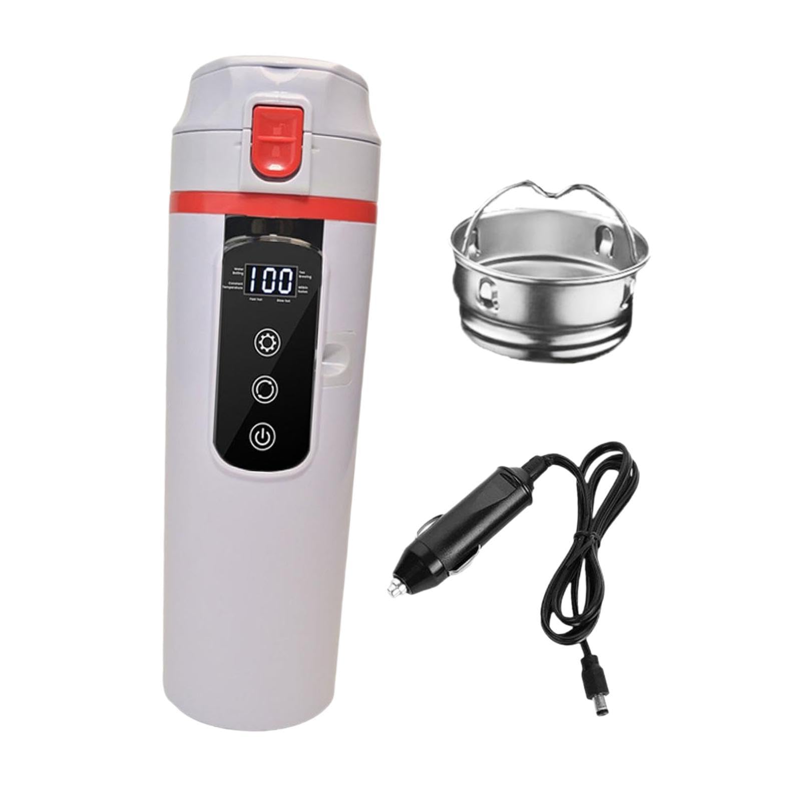 12V 24V Car Kettle Boiler Stainless Steel Heater Cup fo | 12V 24V Car Kettle Boiler Stainless Steel Heater Cup for Work Camping School white-image-16