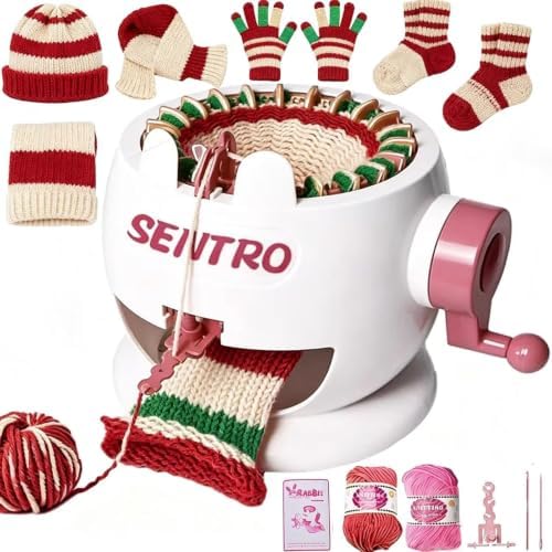 SENTRO 22 Needles Knitting Machine, Automatic Crochet Machine for Beginners image 2