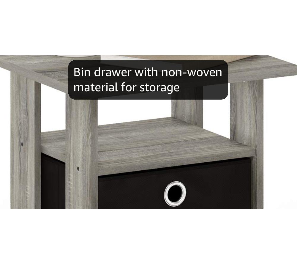 Amazon.com: Furinno Andrey Set of 2 End Table / Side Table / Night