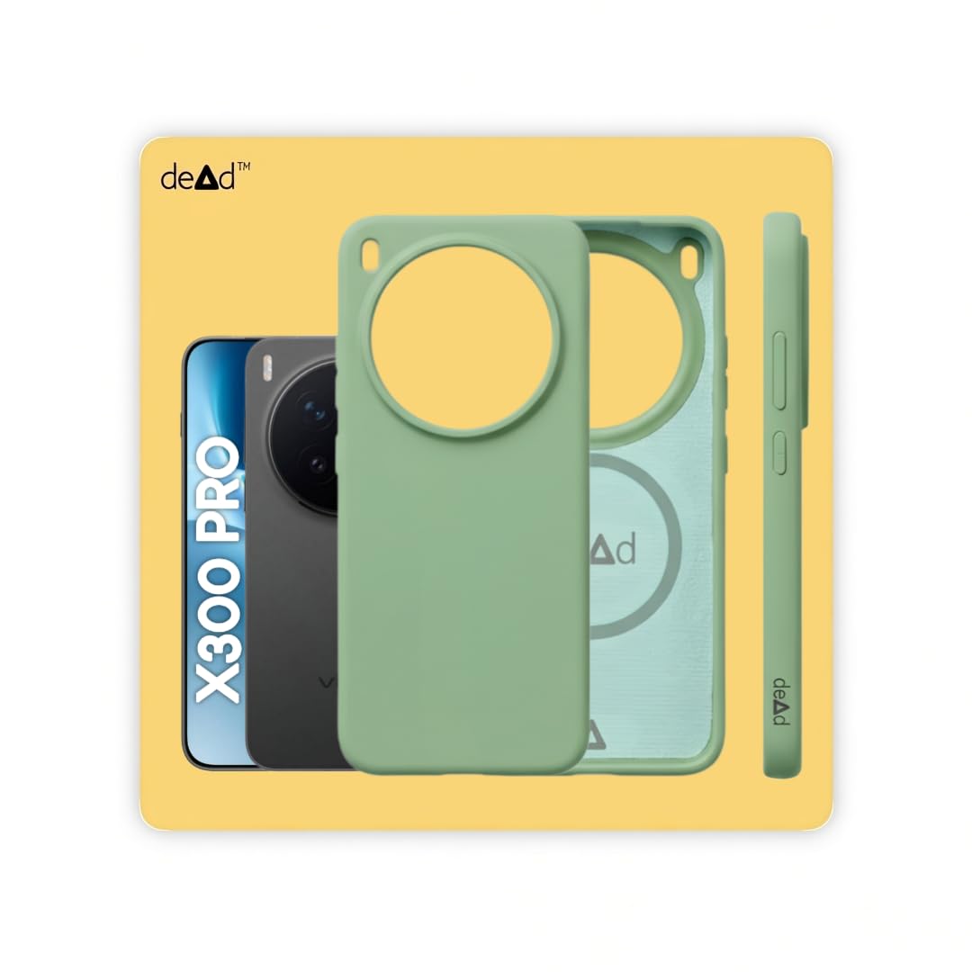 dead Silicone Case for vivo X300 Pro with MagSafe, Gossip Green | Premium Soft Silicone Material, MagSafe Compatible, Precise Cutouts, with Anti-Static Coating and Micro Fibre Back Protection-image-39
