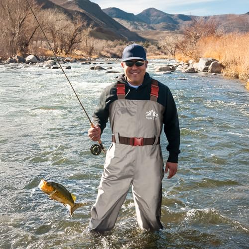 Night Cat Fishing Waders for Men: Waterpoof Hunting Chest Waders for Women Garderning With Boots Grey - Image 6