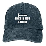 This is Not A Drill Hat, Adjustable Baseball Cap Washed Cotton Trucker Black Hat