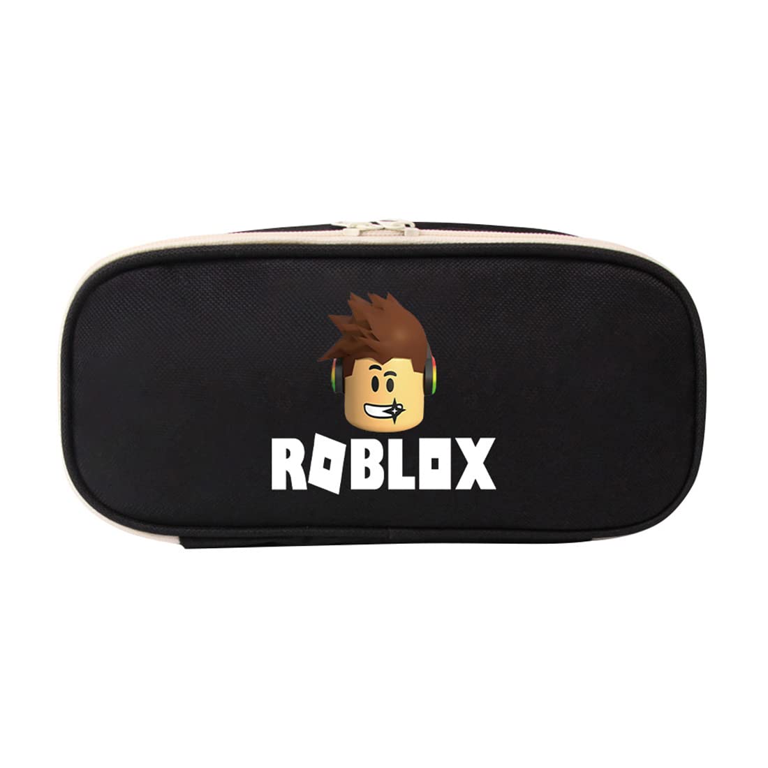 Temolie Roblox Pencil Case, School Supplies Pencil Cases Large Capacity, Roblox Merch Birthday Gifts for Boys (Black 1)