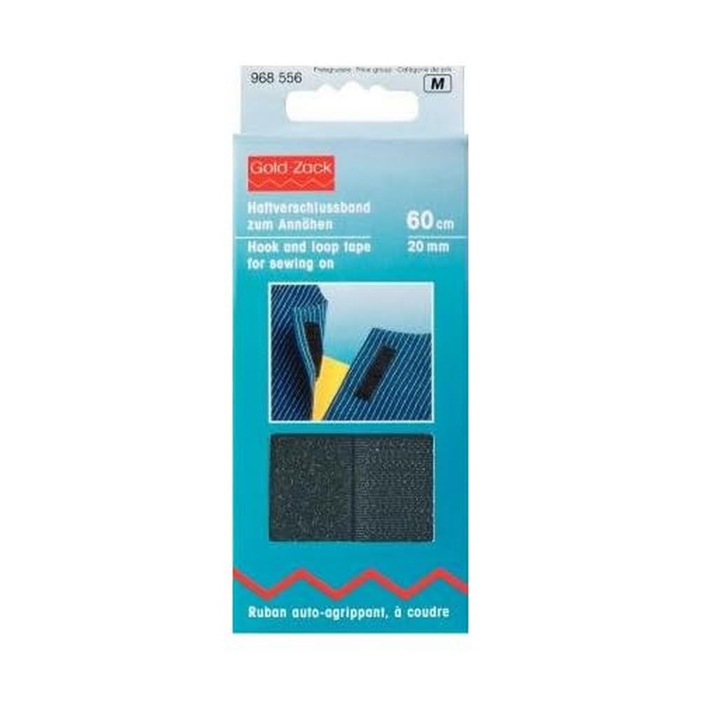 Prym 20 mm 0.6 m Hook and Loop Tape for Sewing-On, Black