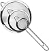 Utopia Kitchen Set of 3 Stainless Steel Mesh Strainer Colander Sieve with Handles - Small, Medium and Large - Ideal for Straining Quinoa, Spaghetti, Yogurt, Tea and More
