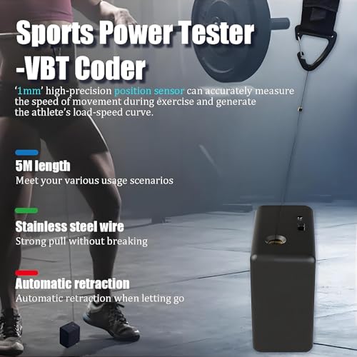 Codificador Lineal Speed and Strength Cube, Dispositivo Portátil de Entrenamiento Basado en Velocidad para Fuerza, con Aplicación en Tiempo Real y Consejos de Voz, Medición de Salto Vertical y Quema de Grasa miniatura 2