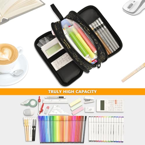 Image of ALAZA Sun Moon Astrology Boho Pencil Case Large Capacity Pencil Pouch Box Boys Girls School Supplies Pen Case Bag with Handle 3 Compartments Zipper