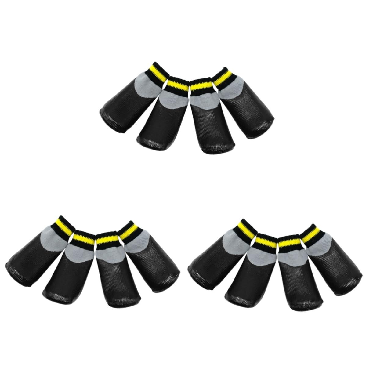 BESPORTBLE 3ensembles Caoutchouc pour Chiens Chaussures Imperméables pour Petits Chiens Et Chiots Paquet De Couleur Noire pour Neige Pluie