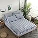 LTLJX Pikowana nakładka na materac Bedding 150 x 200 cm, miękka nakładka na materac, wysokość do 25 cm, z obramowaniem napinającym, ochraniacz na materac, również do łóżek kontynentalnych, niebieska, 180 x 200 cm