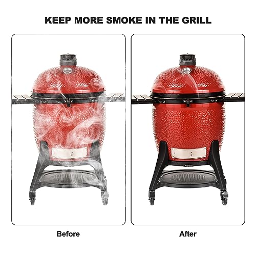 Onlyfire Wire Mesh Gasket Kit for Kamado Joe Classic, High Temp Fiberglass Gasket Replacement Fit for Big Green Egg, BBQ Smoker Gasket Kamado Joe Accessories Adhesive Self Stick Felt,150" Long