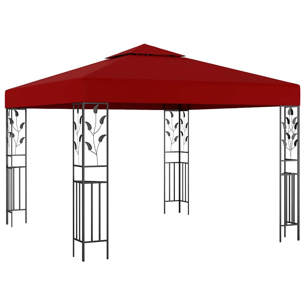 Belvédère 3x3 m Bordeaux Acier