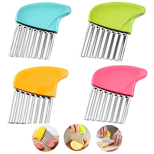 Neybott Zwiebelschneider und Kartoffelschneider, 4 Stück, Gemüseschneider, geeignet für Zwiebelschneider, Kartoffelschneider, Gemüseschneider, Melonenschneider usw Cover