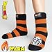 Dragon Ball Z Fluffy Socks for Boys Teenagers Warm Slipper Socks with Sherpa Lining One Size 4-8 Anime Gifts for Boys (Black/Orange)
