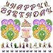 BESTZY Rapunzel Geburtstag Luftballons Party Supplies Prinzessin Tangled Geburtstagsdeko Cake Topper Happy Birthday Banner Ballons Kindergeburtstags Deko