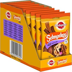 Pedigree Schmackos Dog Treats 4 Varieties, 180 Pieces (9 x 20 Pieces)