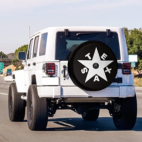 Image of Texas De Zavala Flag Spare Tire Cover with Backup Camera Hole Wheel Tire Cover Fit Trailer, RV, SUV and Many Vehicle 12inch