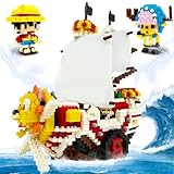 Beego One Piece Anime Thousand Sunny Ship Building Set, Featuring 2 Figures Luffy-Chopper Compatible with Lego, One Piece Merch Pirate Boat Micro Model Ideal Gift for Fans, Kid, Adult(2247PCS)