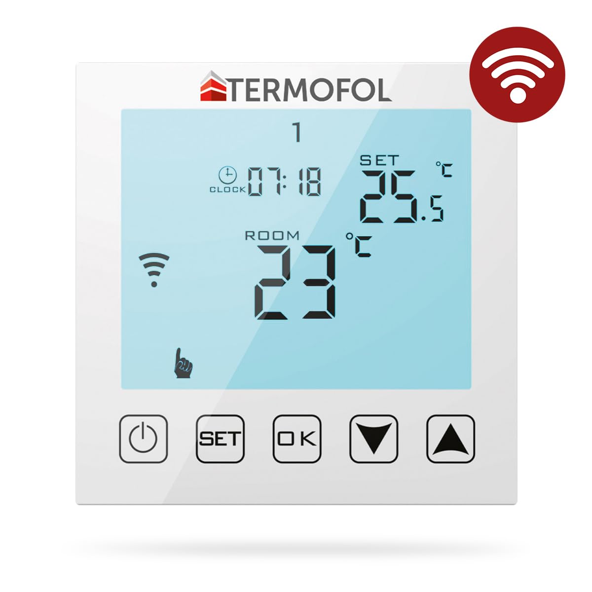 Termofol Calefacción eléctrica por suelo radiante 230 V – con termostato WiFi – Potencia 140 W/m2 – Superficie 2 m² – Calefacción por suelo radiante eléctrico Juego completo para calefacción de suelo,