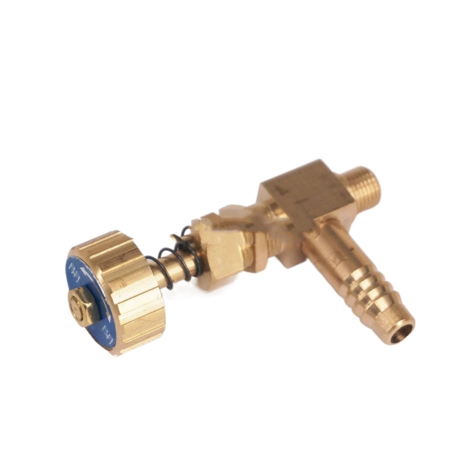 M10x1mm -10mm Hose Barbed Elbow Brass Needle Valve With Spring For Gas Quick response