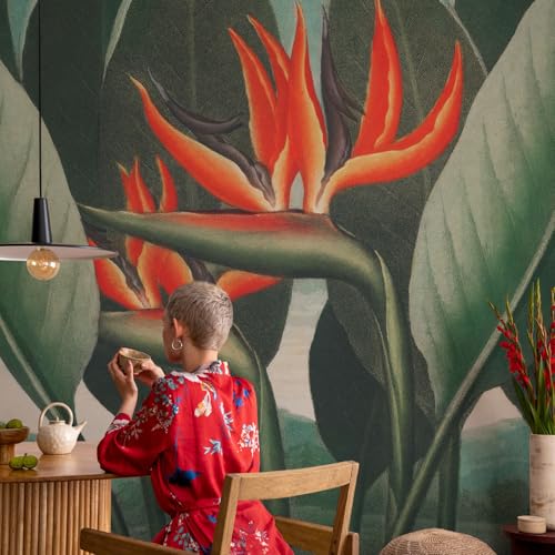 Papier peint intissé fleurs exotiques mural grand format