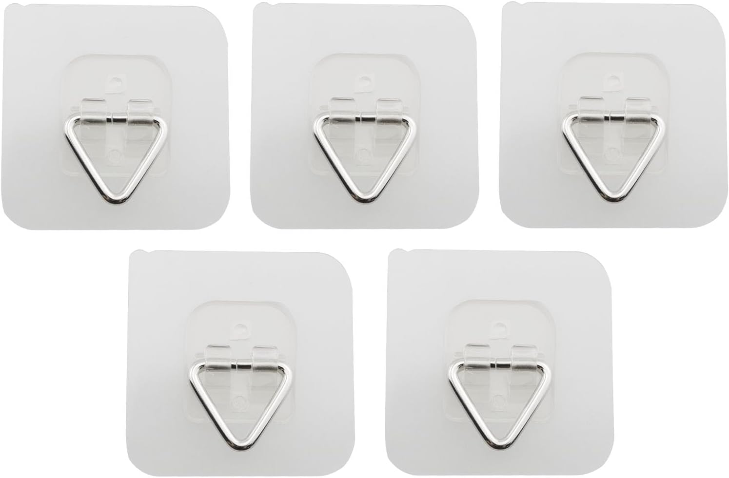 DGZZI 5PCS Invisible Adhesive Hooks Wall Mounting Adhesive Board for Display Specialised Vertical Hooks for Decorative Panels Picture Frames Paintings and Artworks 2.24 inches