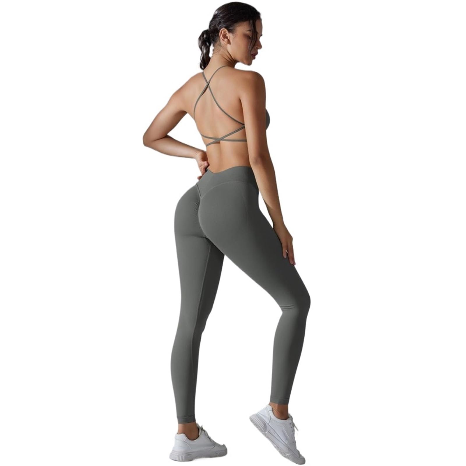 2PCS Tracksuit Fitness Seamless Yoga Set Sportswear Bra High Waist Legging Gym Pant Activewear