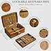 Personalized Wooden Jewelry Box, Customized Double Layer Retro Jewelry Organizer with Lock and Key for Women Girls, Birthday Gift for Her, Artners, Elders, Mom, Friends, Girlfriends and Bridesmaids