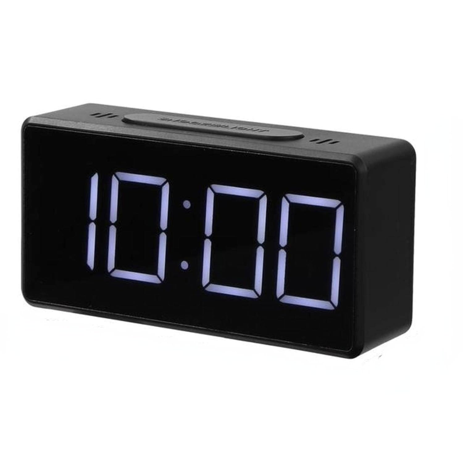 NA LED Display Digital Alarm Clock Desk Clock USB Port Snooze Electronic Clock Temperature Tester-2 Brightness White Light