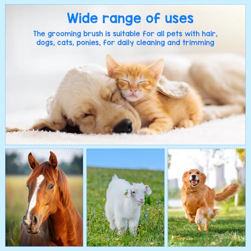 docucher Deshedding Dog Brush, Dog Grooming Brush for Shedding, Pet Hair Removal Tool for Cats, Dogs, Horses, Easy Hair Removal for Pets