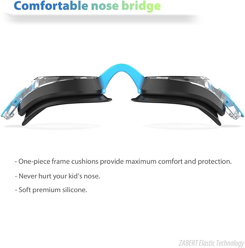 Miniatura 4 de K20 - Gafas de natación para niños y niñas de 3 a 14 años de edad, antivaho 100% protección UV con bolsa de viaje