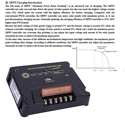 Controlador de Carregador Solar MPPT, Painel de Carga Solar, Regulador Inteligente de Bateria Energi
