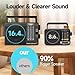 PRUNUS J03 AM FM Radio Portable Plug in Wall or AA Battery Operated for Home/Outdoor, Large Speaker Excellent Sound, Excellent Reception 19.5 ant, Large Tuning Knobs,Gifts for Seniors