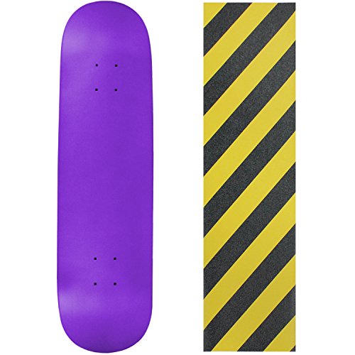 Moose Blank Skateboard Deck - NEON Purple - 8.25" Caution Grip