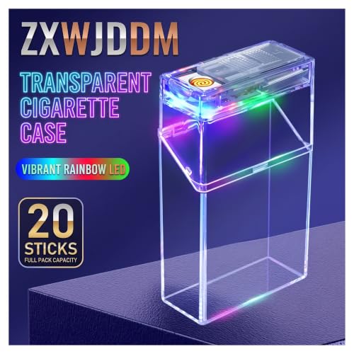 Pitillera impermeable multifuncional transparente con mechero de gran capacidad 4