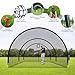 DPFHDCIC Baseball Batting Cages for Backyard 24ft x 10ft x 10ft Baseball & Softball Cage Net with Zipper Door 4-Ply Reinforced Netting Portable Batting Cage for Backyard & Outdoor Lawn Training