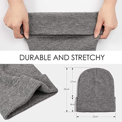 AONAT Winter Warm Knit Hats Cap with Double Fleece Lined, Gifts for Outdoors Family Thanksgiving Christmas-Unisex