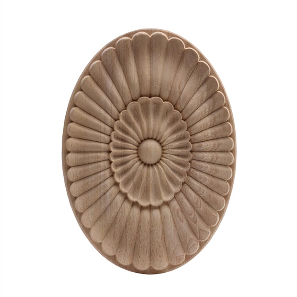 Aplique de madera tallada en flor para personalizar puertas de hogar